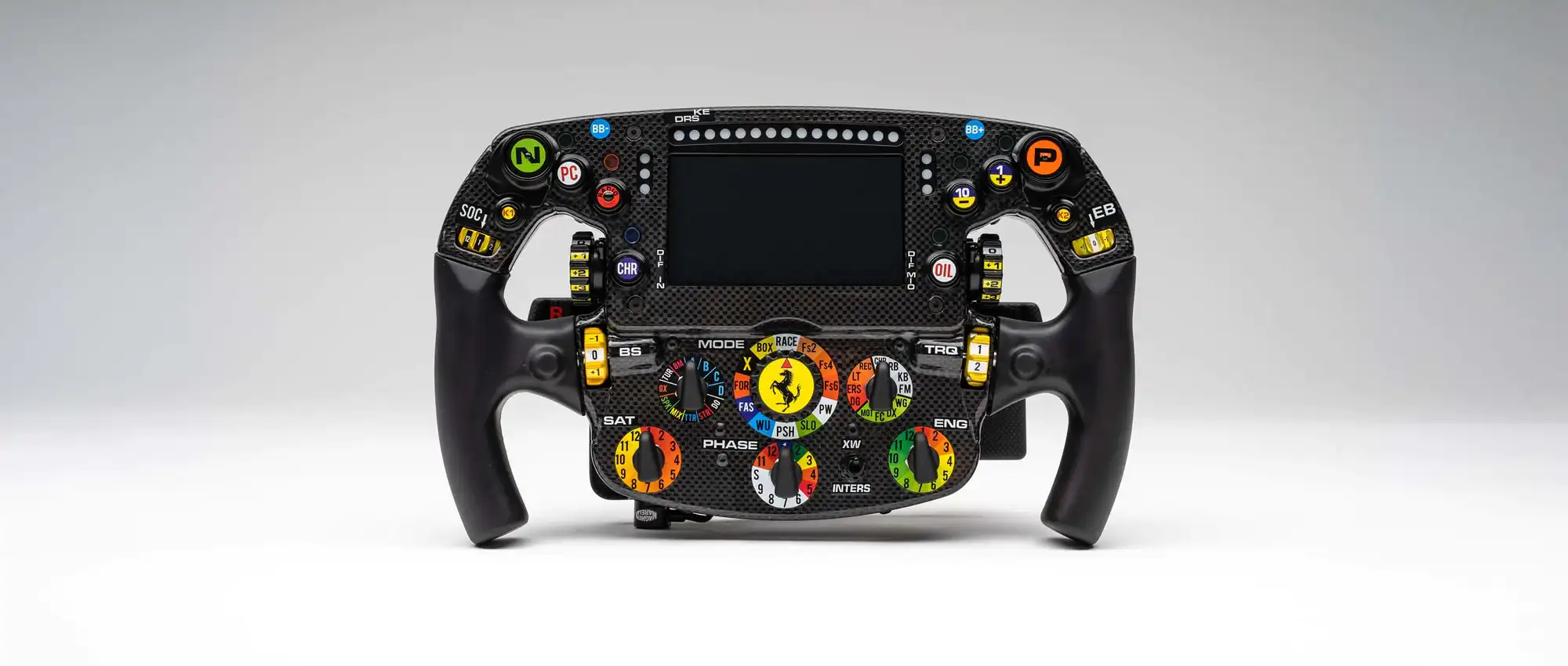 A CPO in a business suit driving a Formula 1 car, demonstrating the parallel between corporate strategy and F1 racing. CPO driving business growth