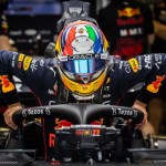An F1 racer merged with a sales leadership strategy session, representing the synergy of speed, strategy, and guidance.