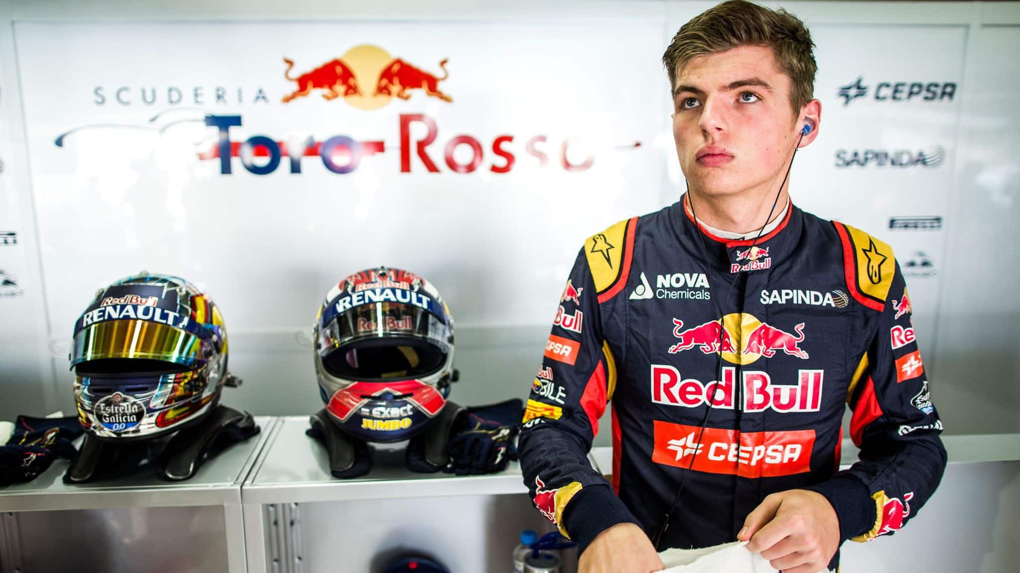 Max Verstappen driving for Toro Rosso Formula 1 as youngest driver ever at age 17, demonstrating Red Bull Junior Academy's approach to hiring potential over pedigree that startup recruiters in Mexico and USA should emulate