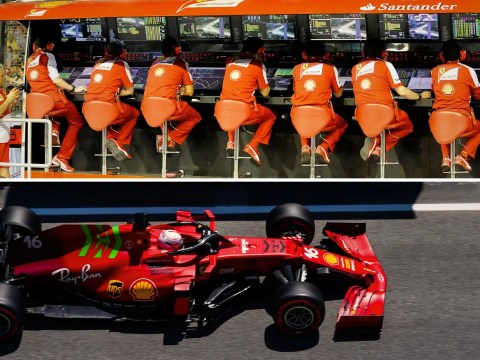 F1 pit wall telemetry screens illustrating diagnostic depth in executive search versus firm size